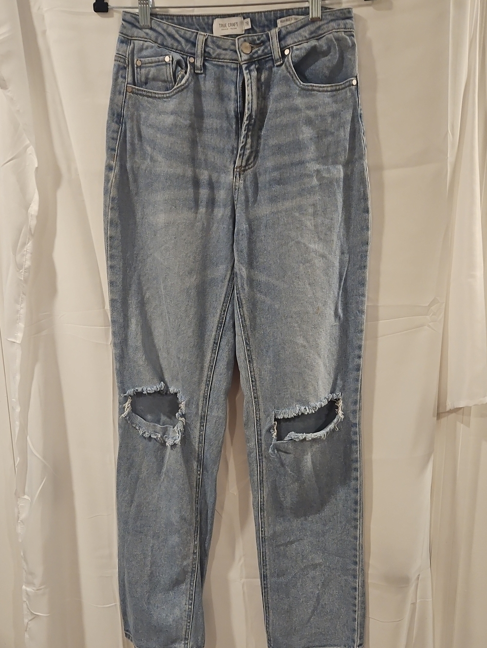 True Craft Light Blue Ripped Boyfriend Jeans